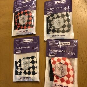 4 Checkered Variety Fashion Masks Non-Medical